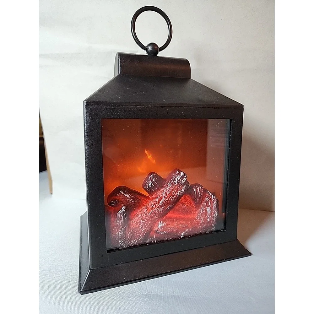 New Greyson Home Westmor Tabletop LED Fireplace #767616 Black On/Off Timer NIB